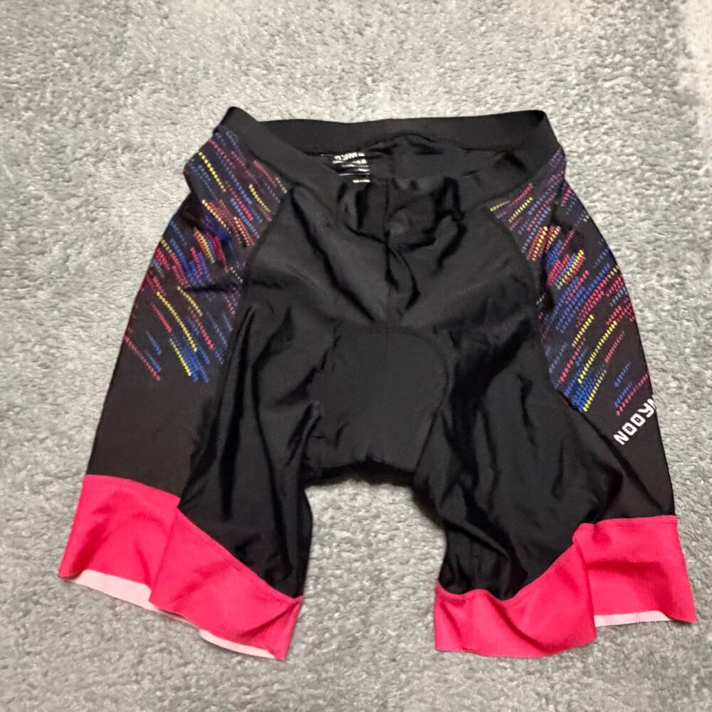 Nooyme Padded Cycling Shorts Women's XL Black Pink Cycle Bike Shorts